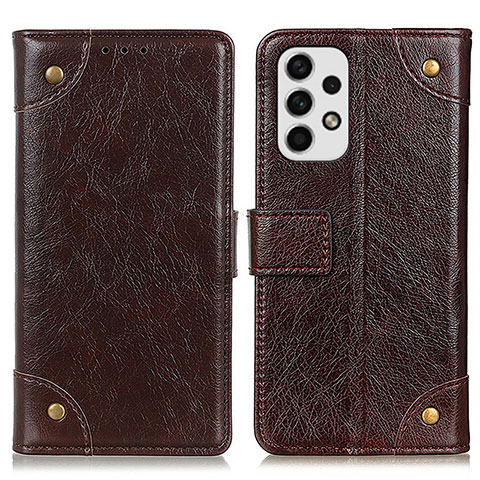 Funda de Cuero Cartera con Soporte Carcasa K06Z para Samsung Galaxy A23 5G Marron