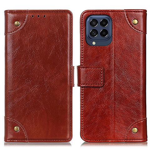 Funda de Cuero Cartera con Soporte Carcasa K06Z para Samsung Galaxy M53 5G Marron Claro