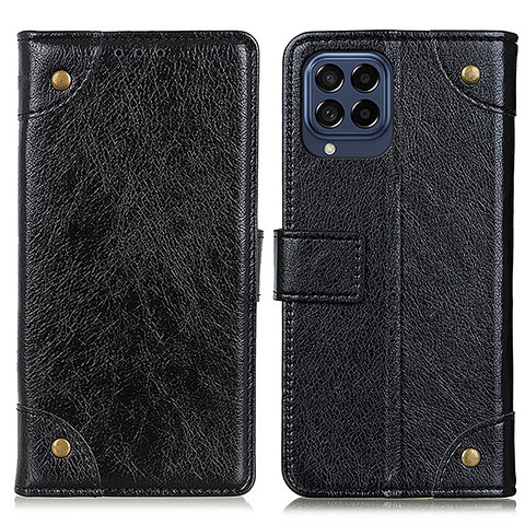 Funda de Cuero Cartera con Soporte Carcasa K06Z para Samsung Galaxy M53 5G Negro