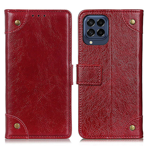 Funda de Cuero Cartera con Soporte Carcasa K06Z para Samsung Galaxy M53 5G Rojo