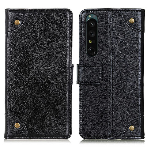 Funda de Cuero Cartera con Soporte Carcasa K06Z para Sony Xperia 1 IV SO-51C Negro