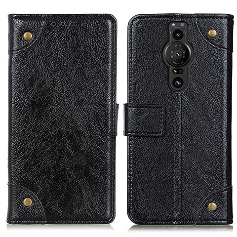 Funda de Cuero Cartera con Soporte Carcasa K06Z para Sony Xperia PRO-I Negro