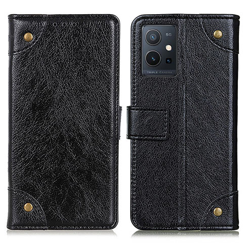 Funda de Cuero Cartera con Soporte Carcasa K06Z para Vivo Y33e 5G Negro