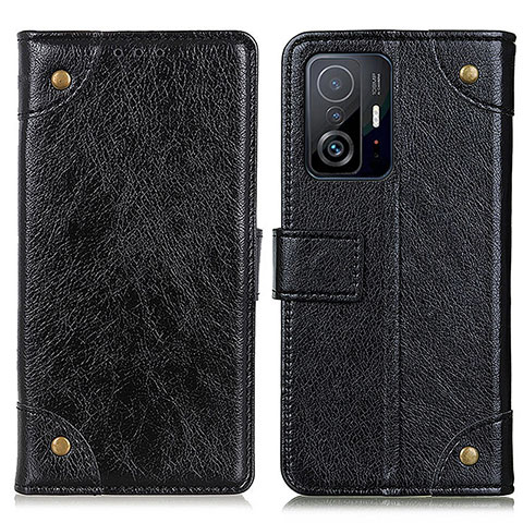 Funda de Cuero Cartera con Soporte Carcasa K06Z para Xiaomi Mi 11T 5G Negro