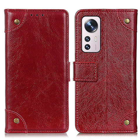 Funda de Cuero Cartera con Soporte Carcasa K06Z para Xiaomi Mi 12 Lite 5G Rojo