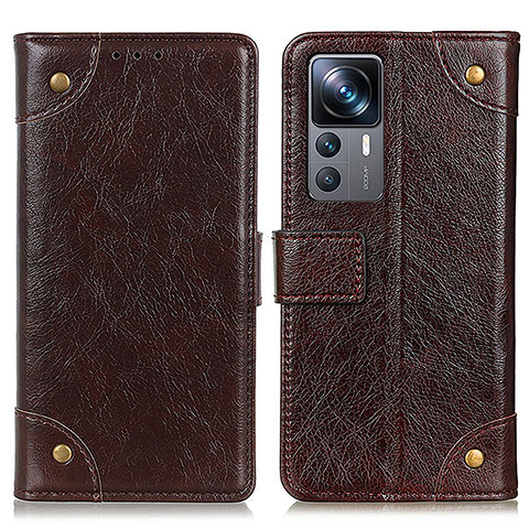 Funda de Cuero Cartera con Soporte Carcasa K06Z para Xiaomi Mi 12T 5G Marron