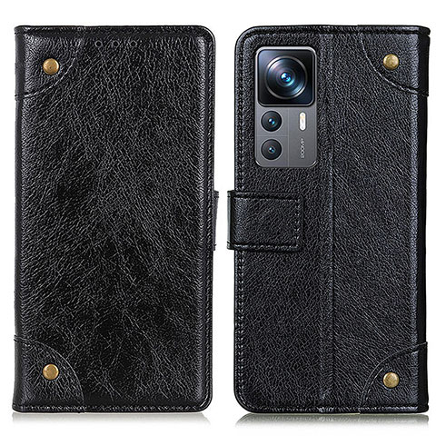 Funda de Cuero Cartera con Soporte Carcasa K06Z para Xiaomi Mi 12T 5G Negro