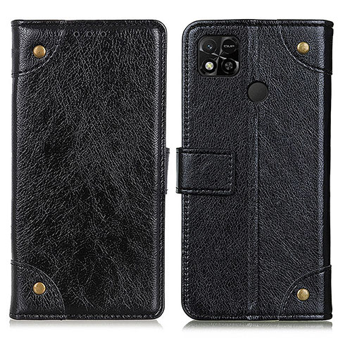 Funda de Cuero Cartera con Soporte Carcasa K06Z para Xiaomi POCO C3 Negro