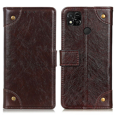 Funda de Cuero Cartera con Soporte Carcasa K06Z para Xiaomi POCO C31 Marron Claro