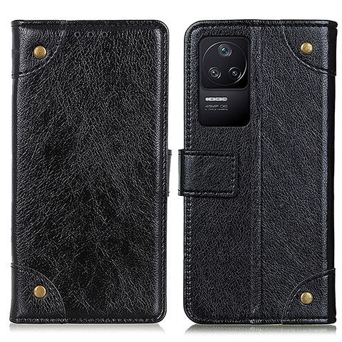 Funda de Cuero Cartera con Soporte Carcasa K06Z para Xiaomi Poco F4 5G Negro