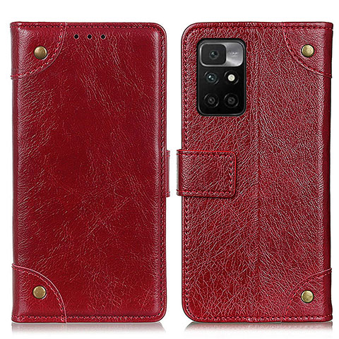 Funda de Cuero Cartera con Soporte Carcasa K06Z para Xiaomi Redmi 10 (2022) Marron Claro