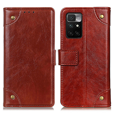 Funda de Cuero Cartera con Soporte Carcasa K06Z para Xiaomi Redmi 10 4G Rojo