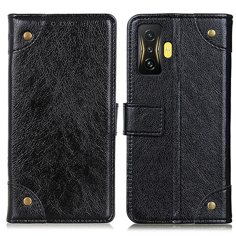 Funda de Cuero Cartera con Soporte Carcasa K06Z para Xiaomi Redmi K50 Gaming 5G Negro