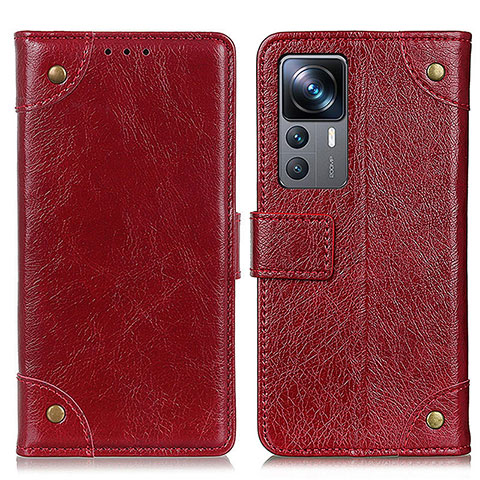 Funda de Cuero Cartera con Soporte Carcasa K06Z para Xiaomi Redmi K50 Ultra 5G Rojo