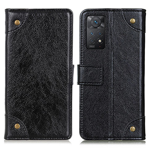 Funda de Cuero Cartera con Soporte Carcasa K06Z para Xiaomi Redmi Note 11 Pro 5G Negro