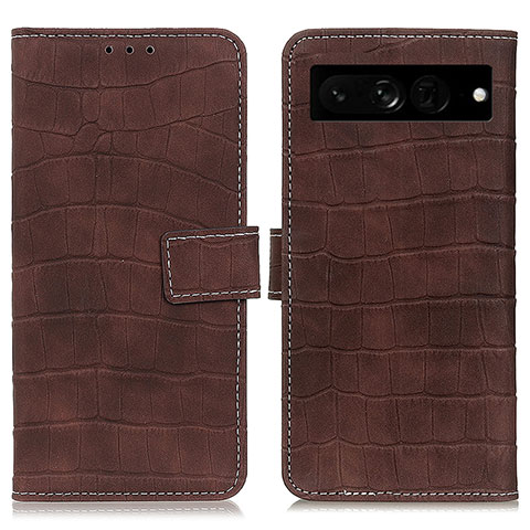 Funda de Cuero Cartera con Soporte Carcasa K07Z para Google Pixel 7 Pro 5G Marron