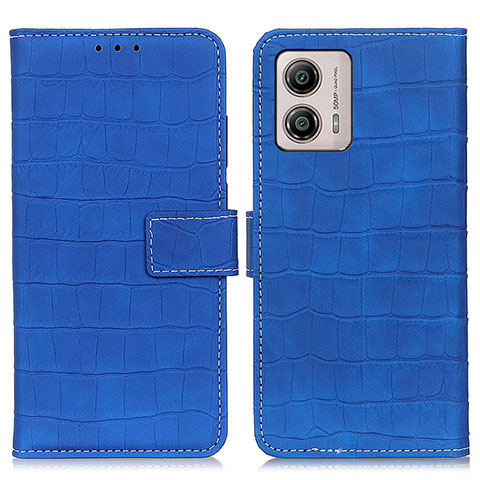 Funda de Cuero Cartera con Soporte Carcasa K07Z para Motorola Moto G53 5G Azul