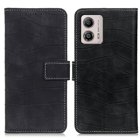 Funda de Cuero Cartera con Soporte Carcasa K07Z para Motorola Moto G53 5G Negro