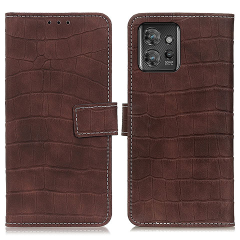 Funda de Cuero Cartera con Soporte Carcasa K07Z para Motorola ThinkPhone 5G Marron