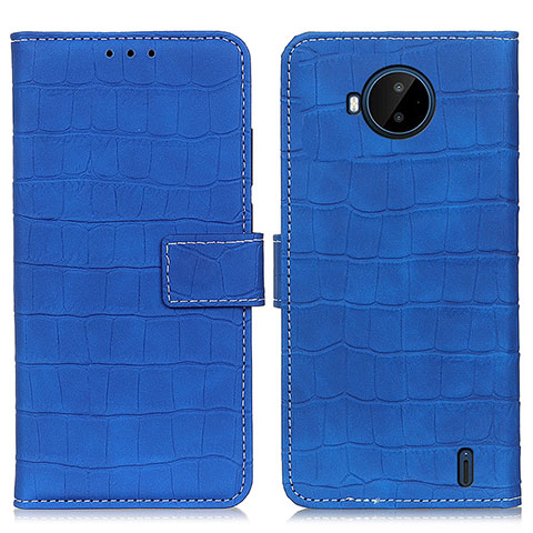 Funda de Cuero Cartera con Soporte Carcasa K07Z para Nokia C20 Plus Azul