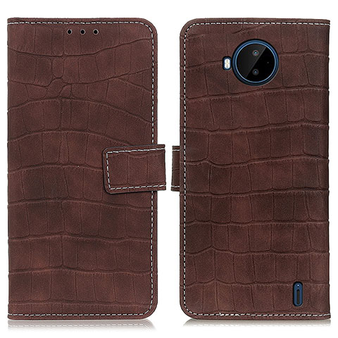 Funda de Cuero Cartera con Soporte Carcasa K07Z para Nokia C20 Plus Marron