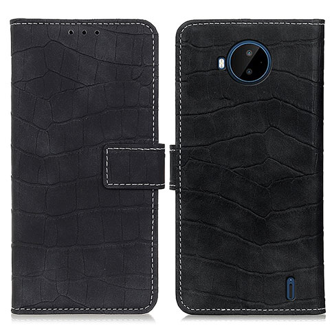 Funda de Cuero Cartera con Soporte Carcasa K07Z para Nokia C20 Plus Negro