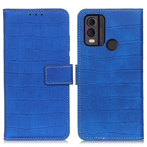 Funda de Cuero Cartera con Soporte Carcasa K07Z para Nokia C22 Azul