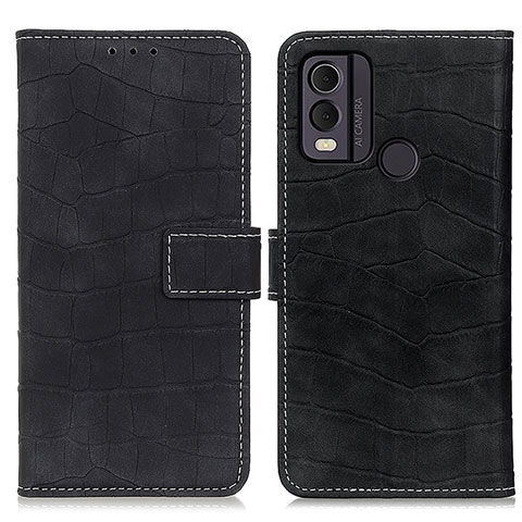 Funda de Cuero Cartera con Soporte Carcasa K07Z para Nokia C22 Negro