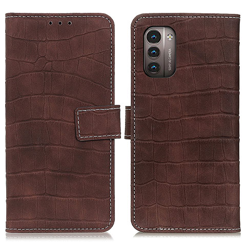 Funda de Cuero Cartera con Soporte Carcasa K07Z para Nokia G11 Marron