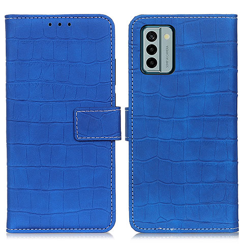 Funda de Cuero Cartera con Soporte Carcasa K07Z para Nokia G22 Azul