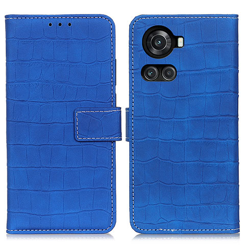 Funda de Cuero Cartera con Soporte Carcasa K07Z para OnePlus 10R 5G Azul