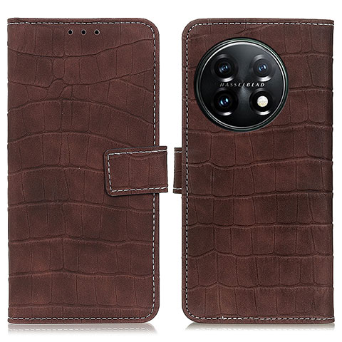 Funda de Cuero Cartera con Soporte Carcasa K07Z para OnePlus 11 5G Marron