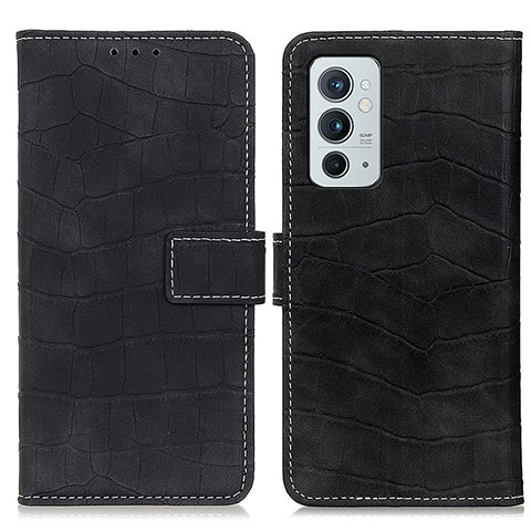 Funda de Cuero Cartera con Soporte Carcasa K07Z para OnePlus 9RT 5G Negro