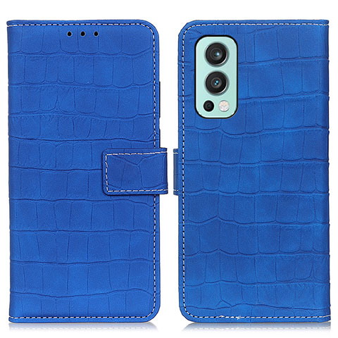 Funda de Cuero Cartera con Soporte Carcasa K07Z para OnePlus Nord 2 5G Azul