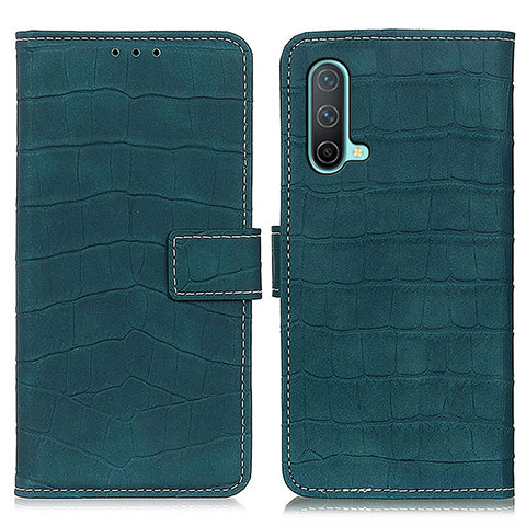 Funda de Cuero Cartera con Soporte Carcasa K07Z para OnePlus Nord CE 5G Verde