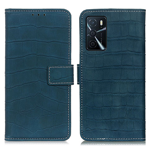 Funda de Cuero Cartera con Soporte Carcasa K07Z para Oppo A16 Verde