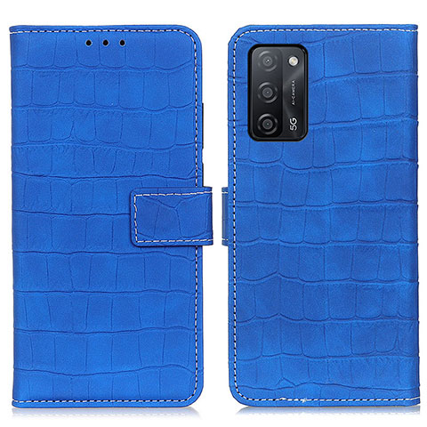 Funda de Cuero Cartera con Soporte Carcasa K07Z para Oppo A53s 5G Azul