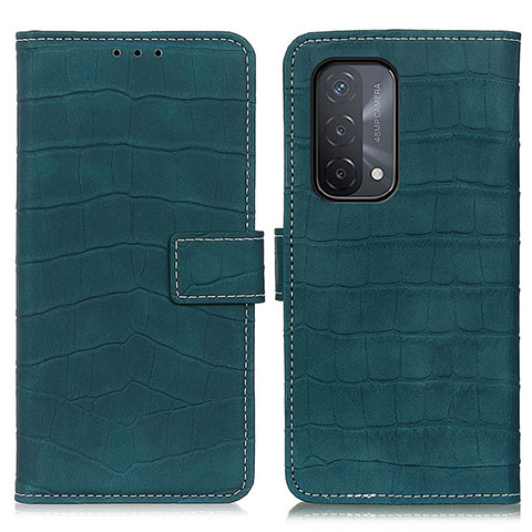 Funda de Cuero Cartera con Soporte Carcasa K07Z para Oppo A54 5G Verde