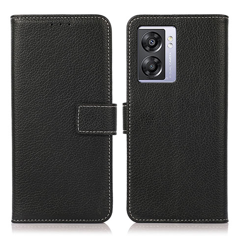 Funda de Cuero Cartera con Soporte Carcasa K07Z para Oppo A56S 5G Negro