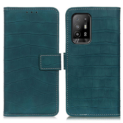 Funda de Cuero Cartera con Soporte Carcasa K07Z para Oppo A94 5G Verde