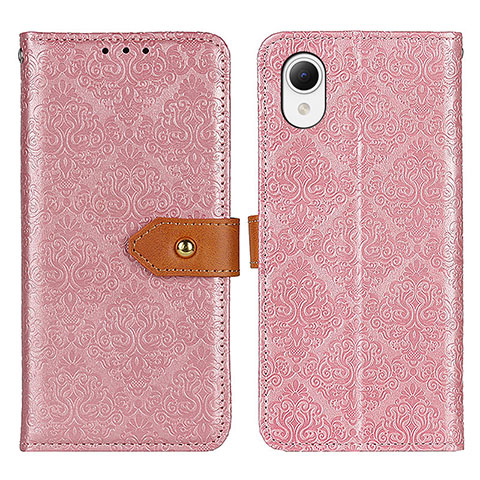 Funda de Cuero Cartera con Soporte Carcasa K07Z para Samsung Galaxy A23e 5G Rosa