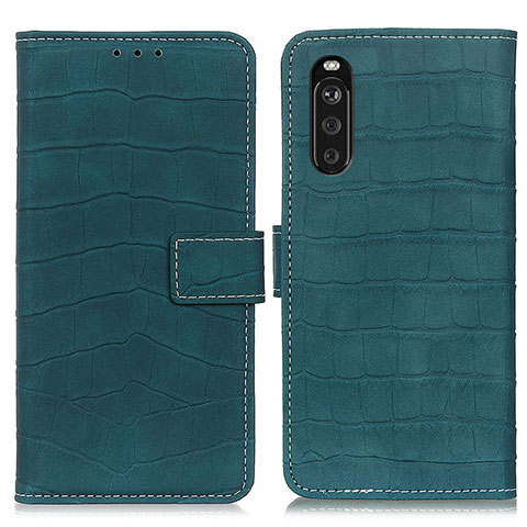 Funda de Cuero Cartera con Soporte Carcasa K07Z para Sony Xperia 10 III Lite Verde