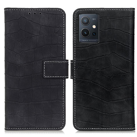 Funda de Cuero Cartera con Soporte Carcasa K07Z para Vivo Y33e 5G Negro