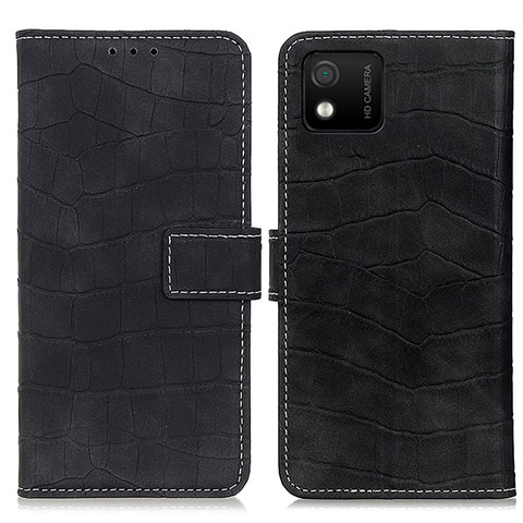 Funda de Cuero Cartera con Soporte Carcasa K07Z para Wiko Y52 Negro