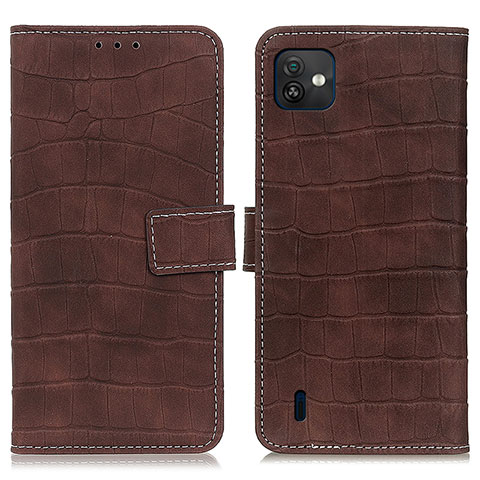 Funda de Cuero Cartera con Soporte Carcasa K07Z para Wiko Y82 Marron