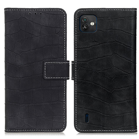 Funda de Cuero Cartera con Soporte Carcasa K07Z para Wiko Y82 Negro