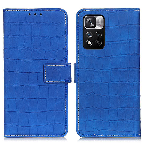 Funda de Cuero Cartera con Soporte Carcasa K07Z para Xiaomi Mi 11i 5G (2022) Azul