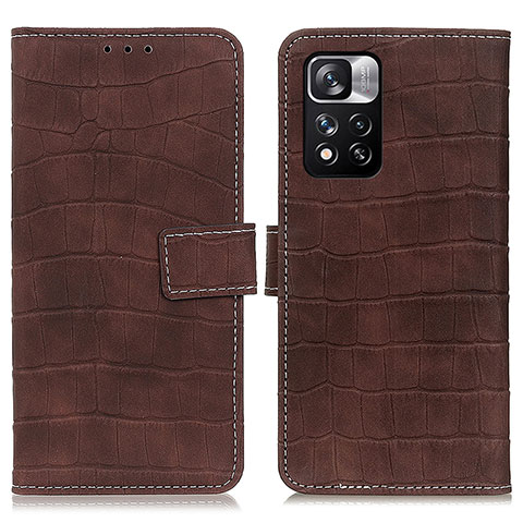 Funda de Cuero Cartera con Soporte Carcasa K07Z para Xiaomi Mi 11i 5G (2022) Marron