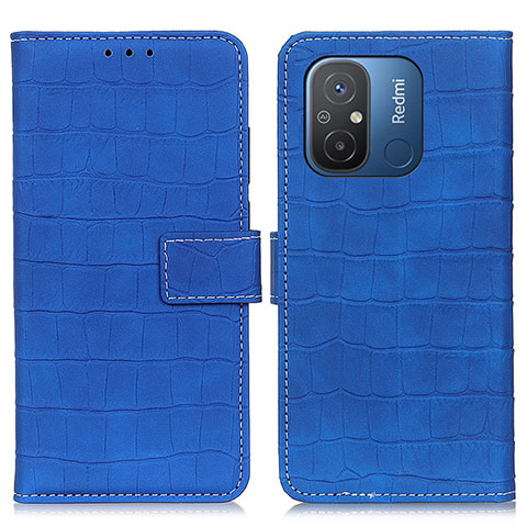 Funda de Cuero Cartera con Soporte Carcasa K07Z para Xiaomi Poco C55 Azul