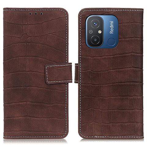 Funda de Cuero Cartera con Soporte Carcasa K07Z para Xiaomi Poco C55 Marron